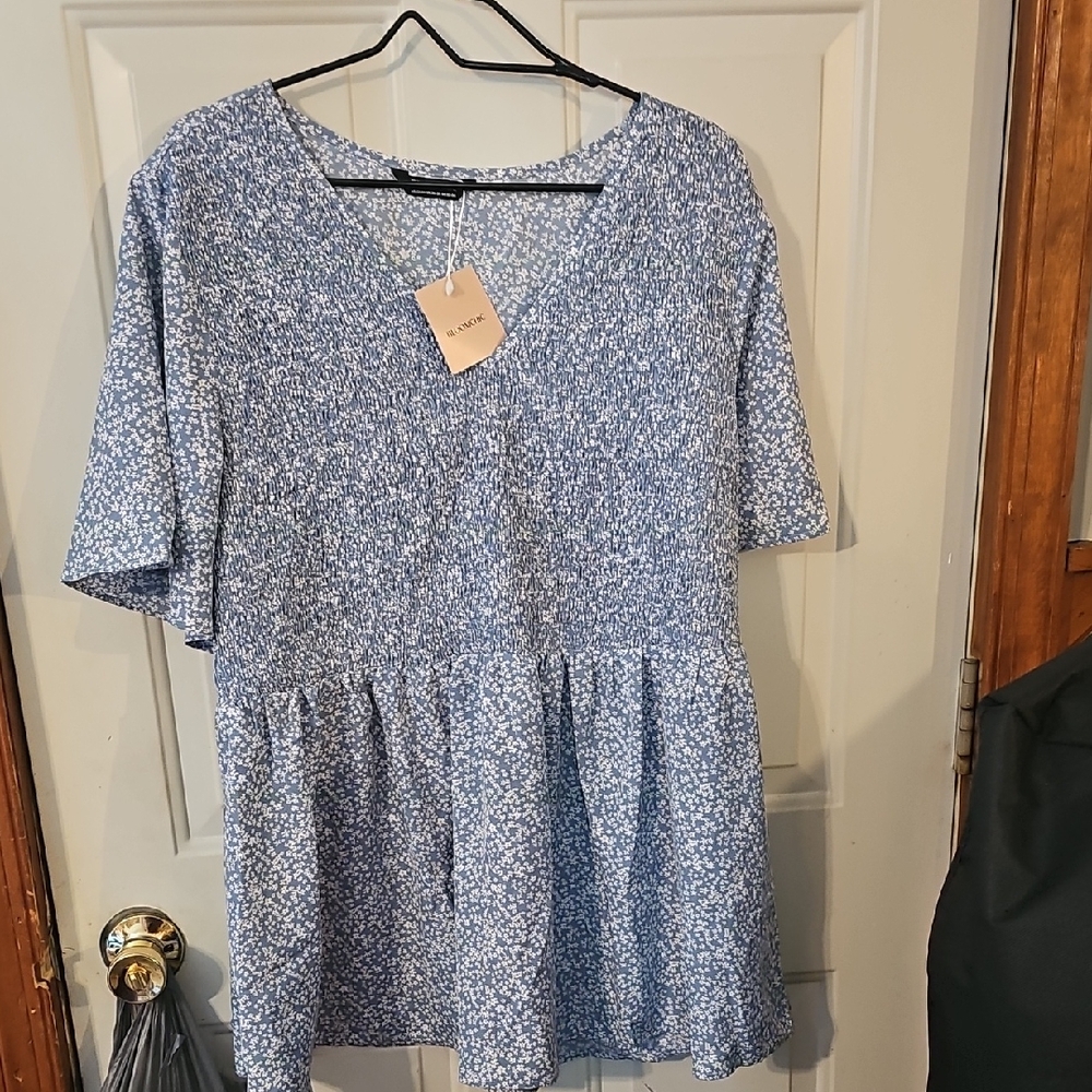 Blue Floral Top